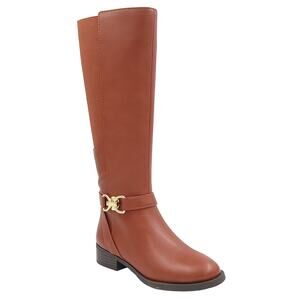 INC INTL Concepts Women Faron Knee High Riding Boots Size US 5M Cognac Smooth